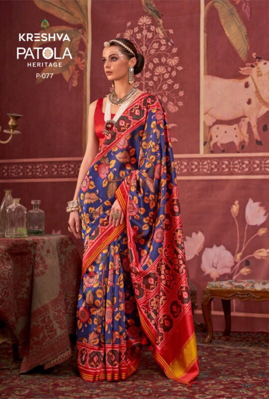 Launching Kreshva Patola Heritage Silk Printed Traditional Wear Saree Collection Wholesale 2026
