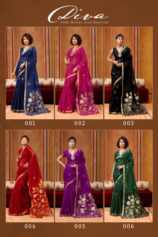 Launching Rajtex Diva Munga Silk Handloom Weaving Saree Wholesale 2026