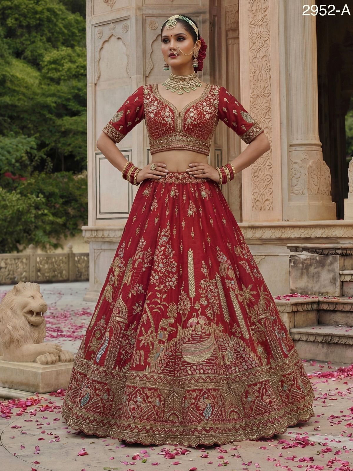 Anjani 2952 Exclusive pattern dupatta Designer Bridal Lehenga Choli Collection Wholesale