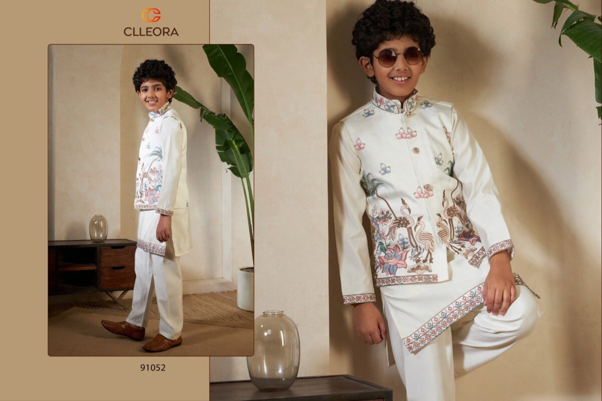 Stylish Clleora Little Viraasat Viscose Silk Threadwork Kurta Pant And Dupatta Wholesale 2026