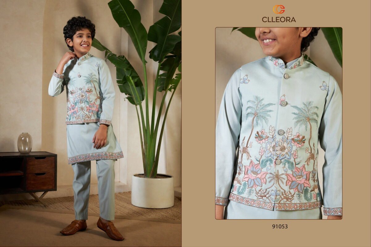 Stylish Clleora Little Viraasat Viscose Silk Threadwork Kurta Pant And Dupatta Wholesale 2026