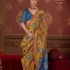 Buy Kreshva Takshshila P C Silk With Ikkat Design Saree Wholesale 2026