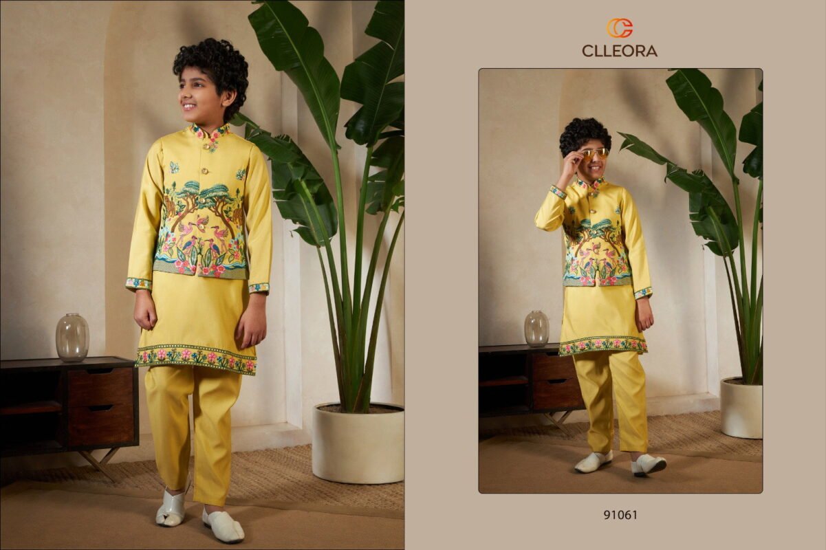 Latest Clleora Royal Vantara Viscose Silk Embroidered Work Kurta Pant And Koti Wholesale 2026