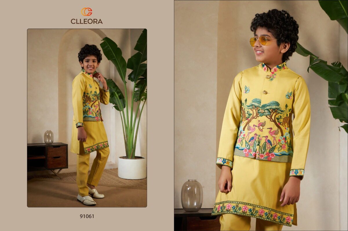 Latest Clleora Royal Vantara Viscose Silk Embroidered Work Kurta Pant And Koti Wholesale 2026