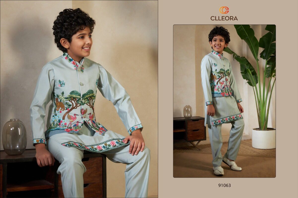 Latest Clleora Royal Vantara Viscose Silk Embroidered Work Kurta Pant And Koti Wholesale 2026