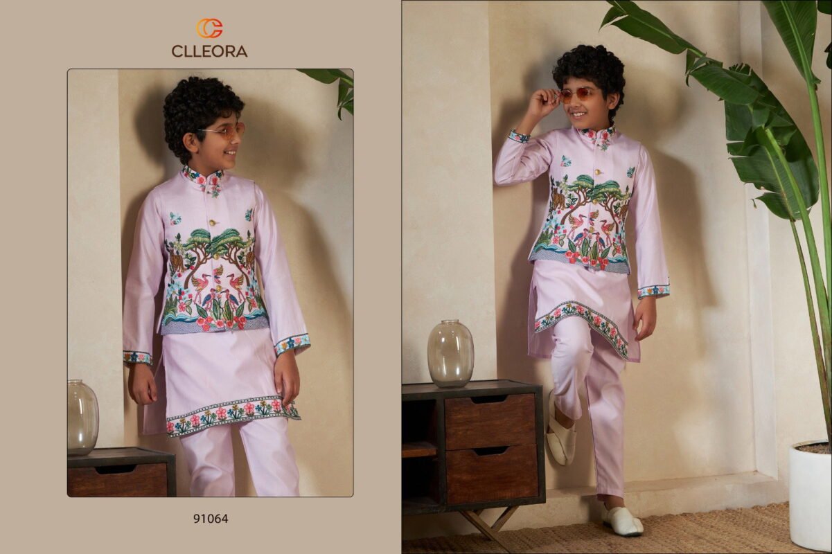 Latest Clleora Royal Vantara Viscose Silk Embroidered Work Kurta Pant And Koti Wholesale 2026