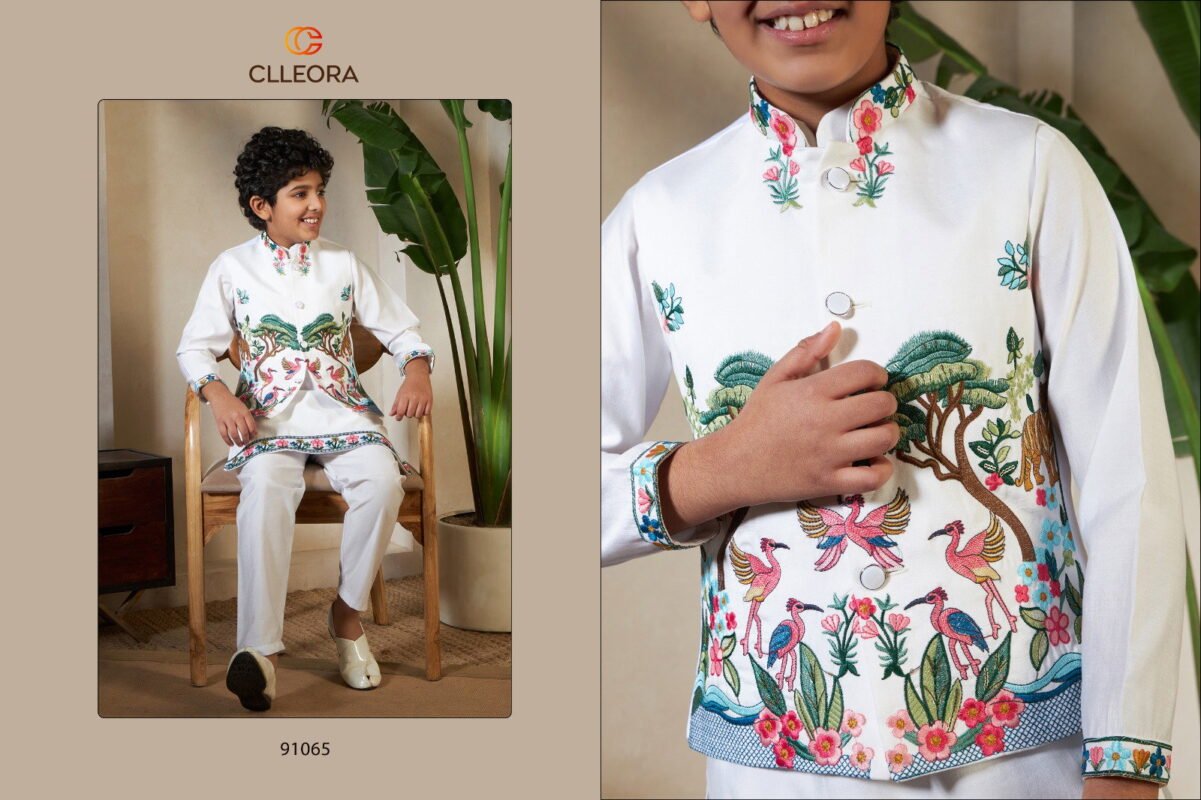 Latest Clleora Royal Vantara Viscose Silk Embroidered Work Kurta Pant And Koti Wholesale 2026