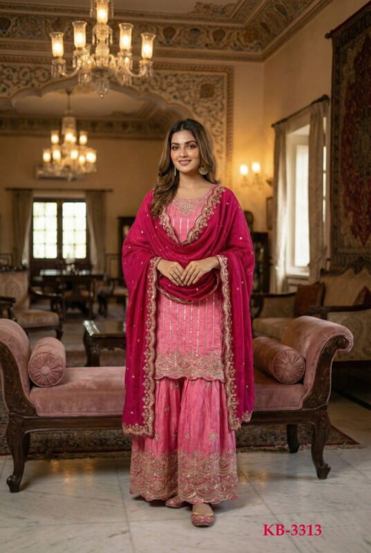 Launching Kb 3311 Series Heavy Chinon Designer Salwar Kameez Collection Wholesale 2026