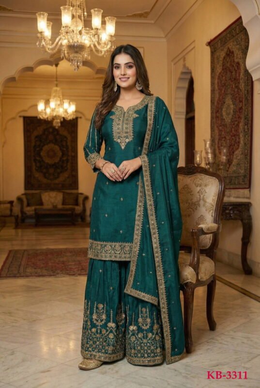 Launching Kb 3311 Series Heavy Chinon Designer Salwar Kameez Collection Wholesale 2026