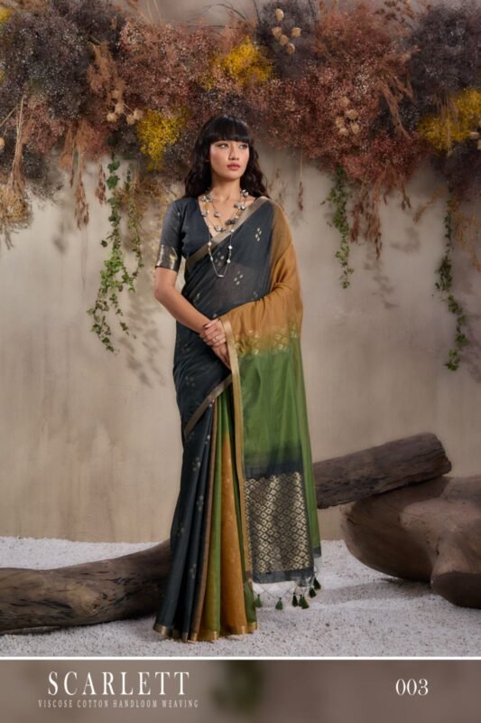 Buy Rajtex Scarlette Viscose Cotton HAndloom Weaving Saree Collection Wholesale 2026