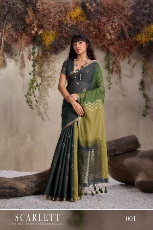 Buy Rajtex Scarlette Viscose Cotton HAndloom Weaving Saree Collection Wholesale 2026