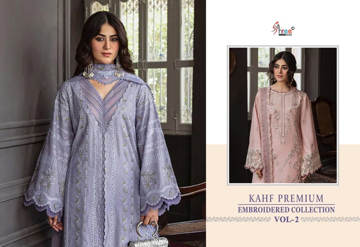 Buy Shree Kahf Premium Embroidered Colllection Vol 2 Kota Doriya Dupatta Pakistani Suits Wholesale 2026