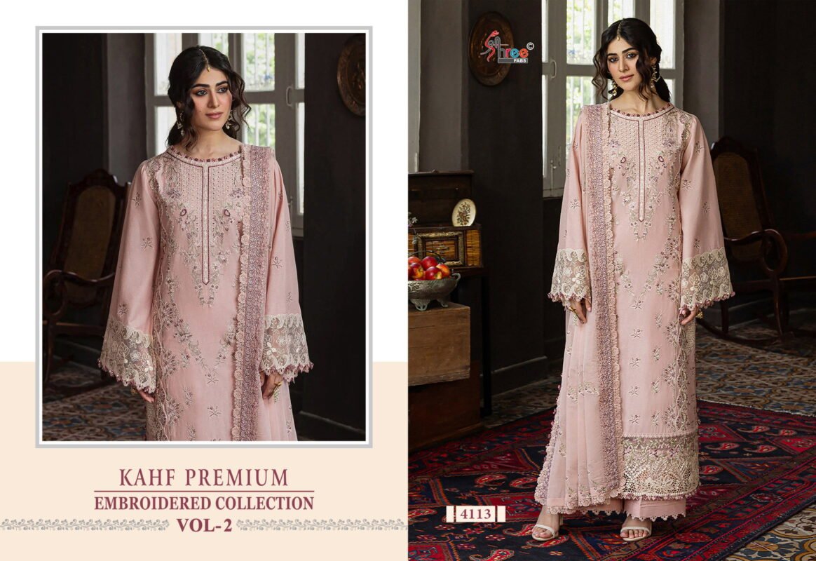 Buy Shree Kahf Premium Embroidered Colllection Vol 2 Kota Doriya Dupatta Pakistani Suits Wholesale 2026