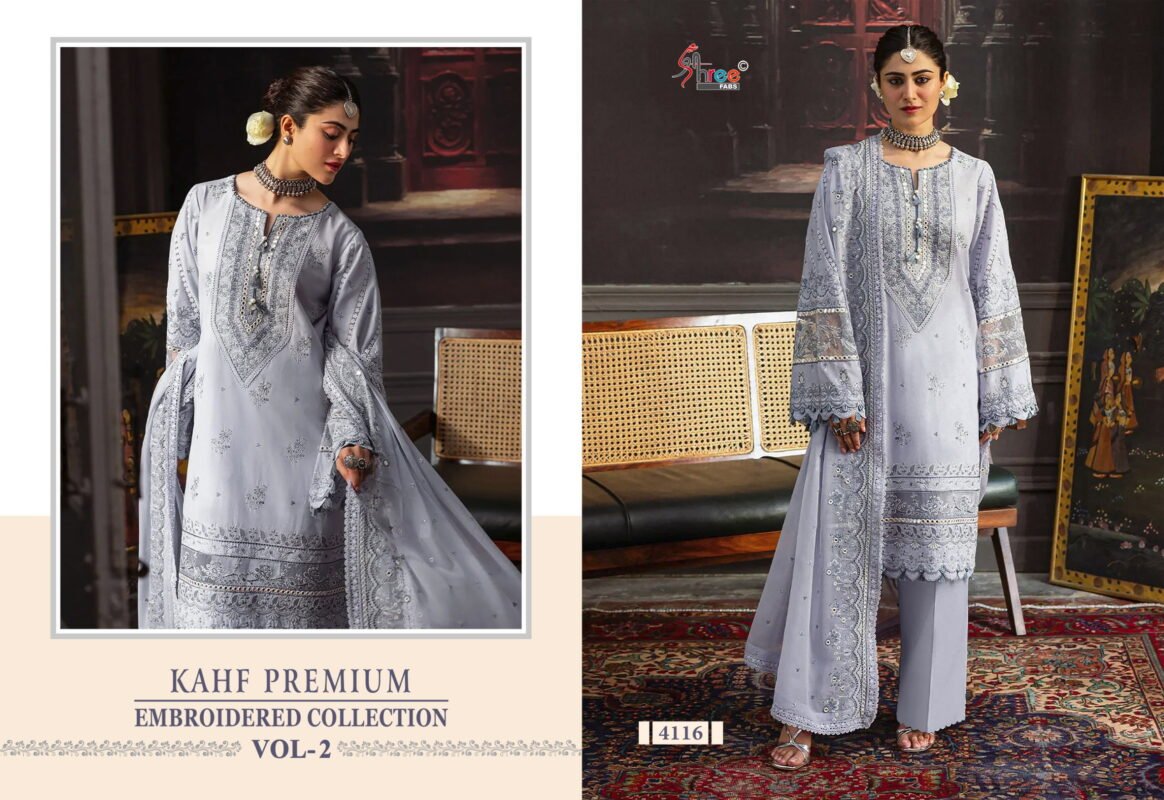 Buy Shree Kahf Premium Embroidered Colllection Vol 2 Kota Doriya Dupatta Pakistani Suits Wholesale 2026
