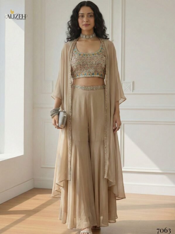 Latest Alizeh 7062 To 7065 Georgette With Stylish Wear Top Bottom And Dupatta Wholesale 2026