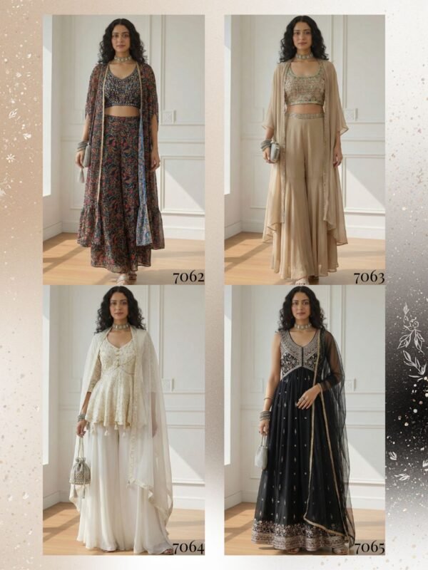 Latest Alizeh 7062 To 7065 Georgette With Stylish Wear Top Bottom And Dupatta Wholesale 2026