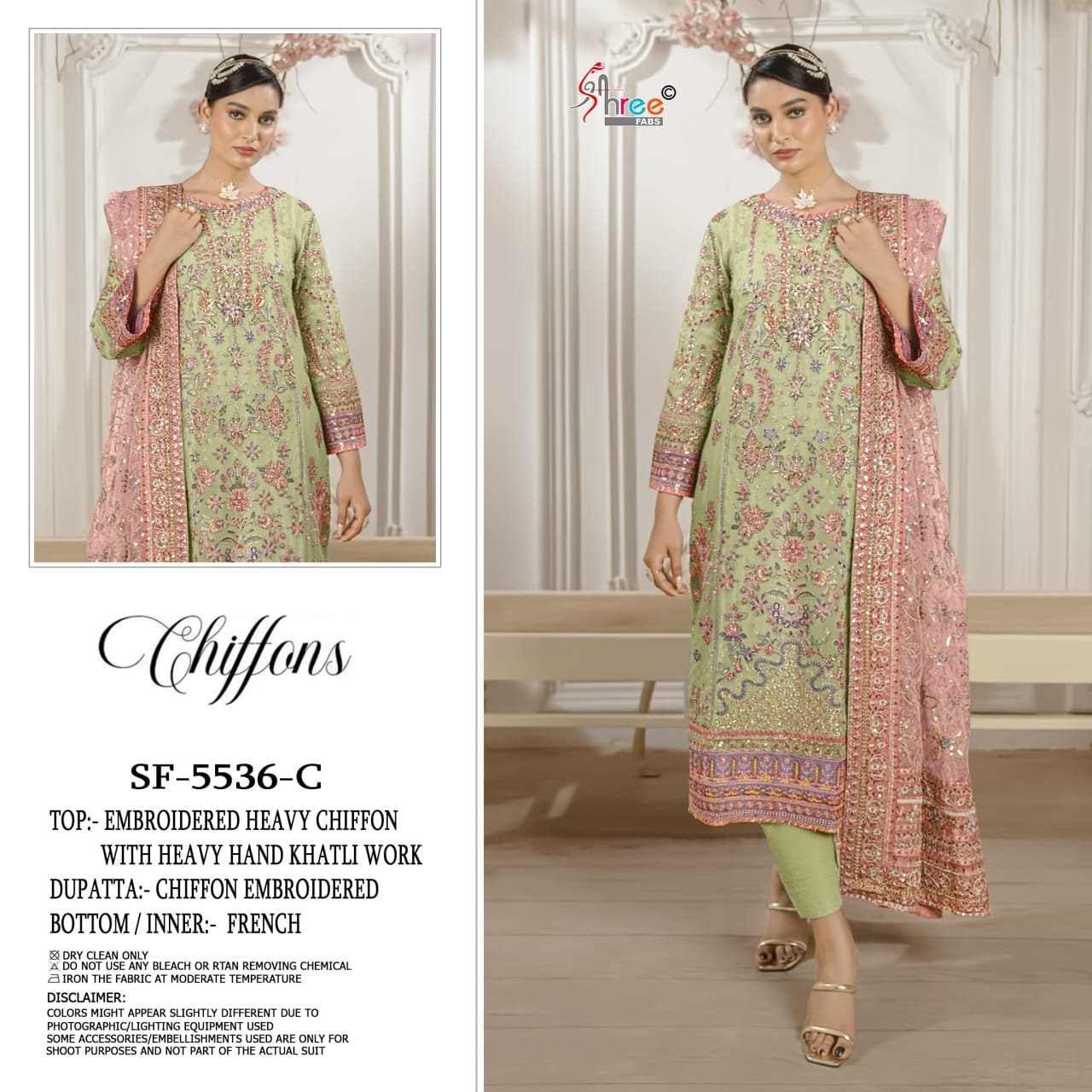 Latest Shree Sf 5536 A To D Chiffon With Embroidery Work Pakistani Salwar Kameez Wholesale 2026