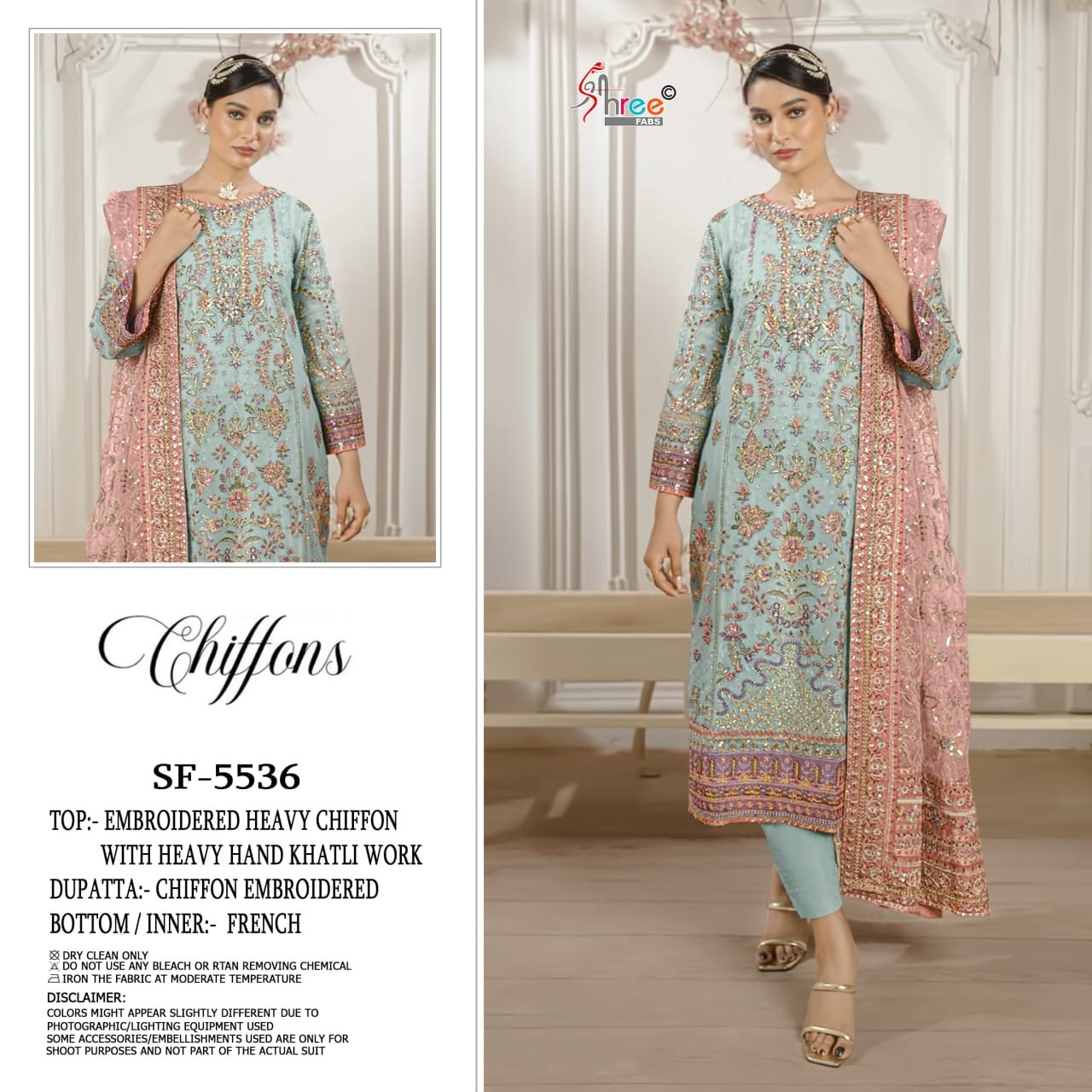 Latest Shree Sf 5536 A To D Chiffon With Embroidery Work Pakistani Salwar Kameez Wholesale 2026