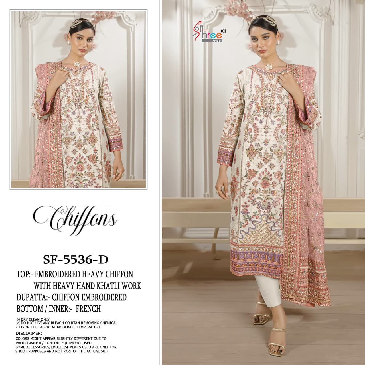 Latest Shree Sf 5536 A To D Chiffon With Embroidery Work Pakistani Salwar Kameez Wholesale 2026