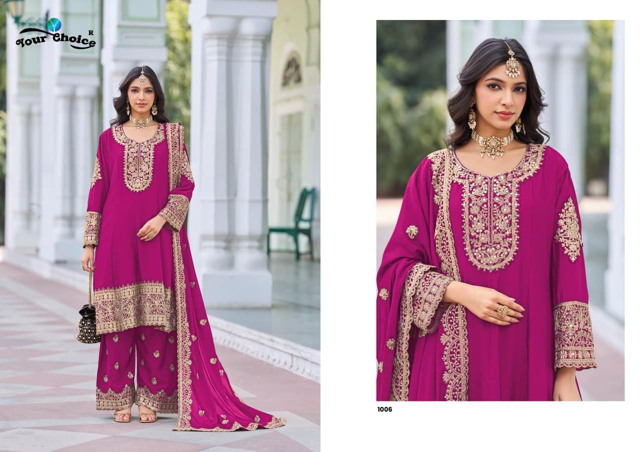 Launching Your Choice Afgani Silver Chinon With Work Designer Salwar Kameez Wholesale 2026