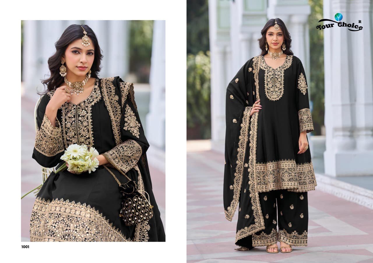 Launching Your Choice Afgani Silver Chinon With Work Designer Salwar Kameez Wholesale 2026