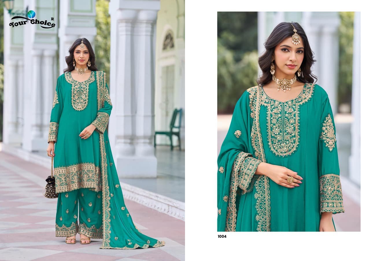 Launching Your Choice Afgani Silver Chinon With Work Designer Salwar Kameez Wholesale 2026
