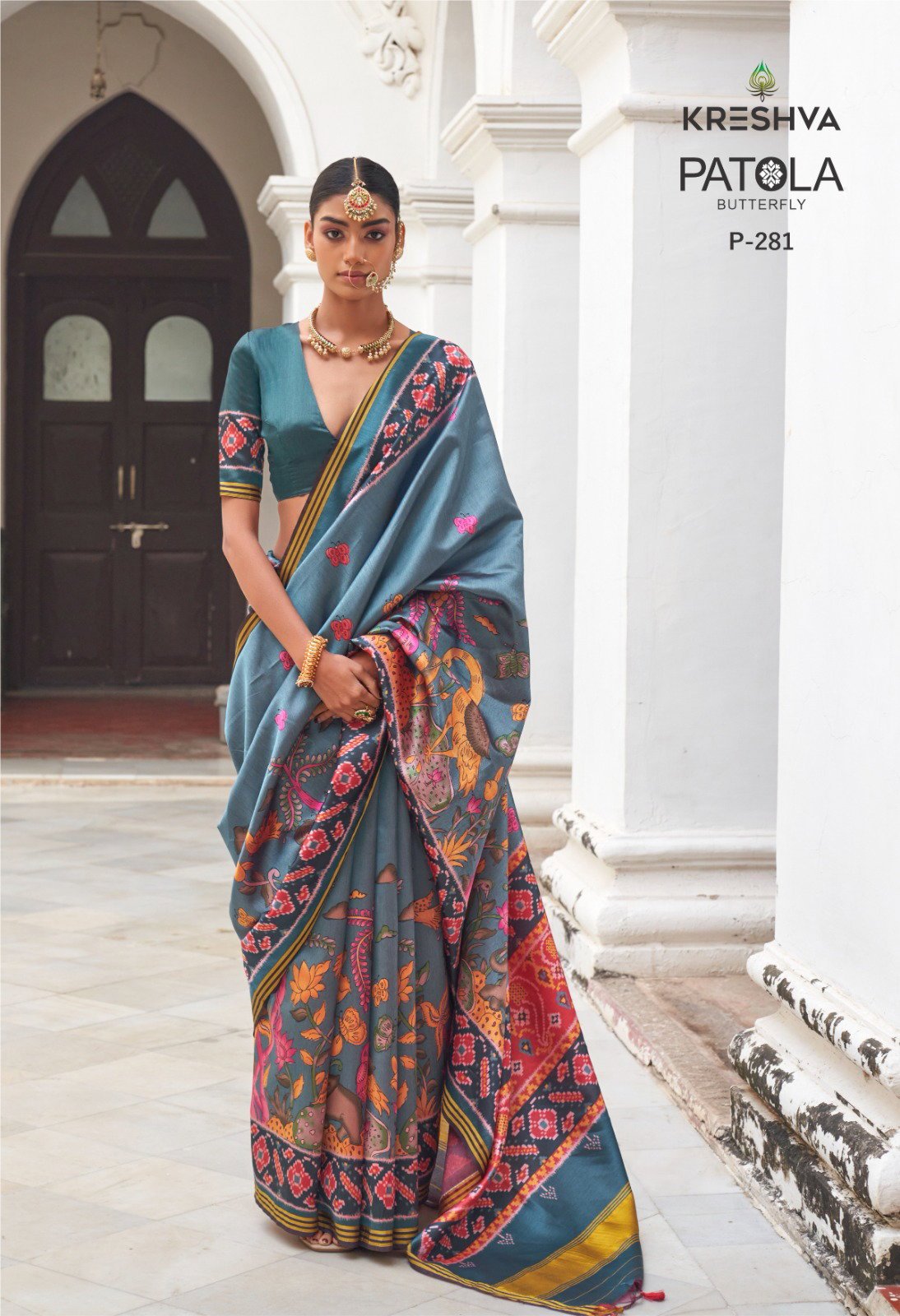 Beautiful Kreshva Patola Butterfly Silk With Patola Print Saree Collection Wholesale 2026