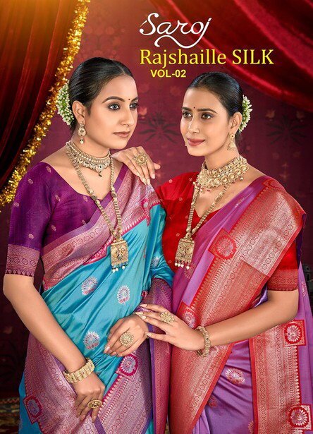 Saroj Rajshaille Silk Vol 2 Rich Pallu Saree Collection Wholesale
