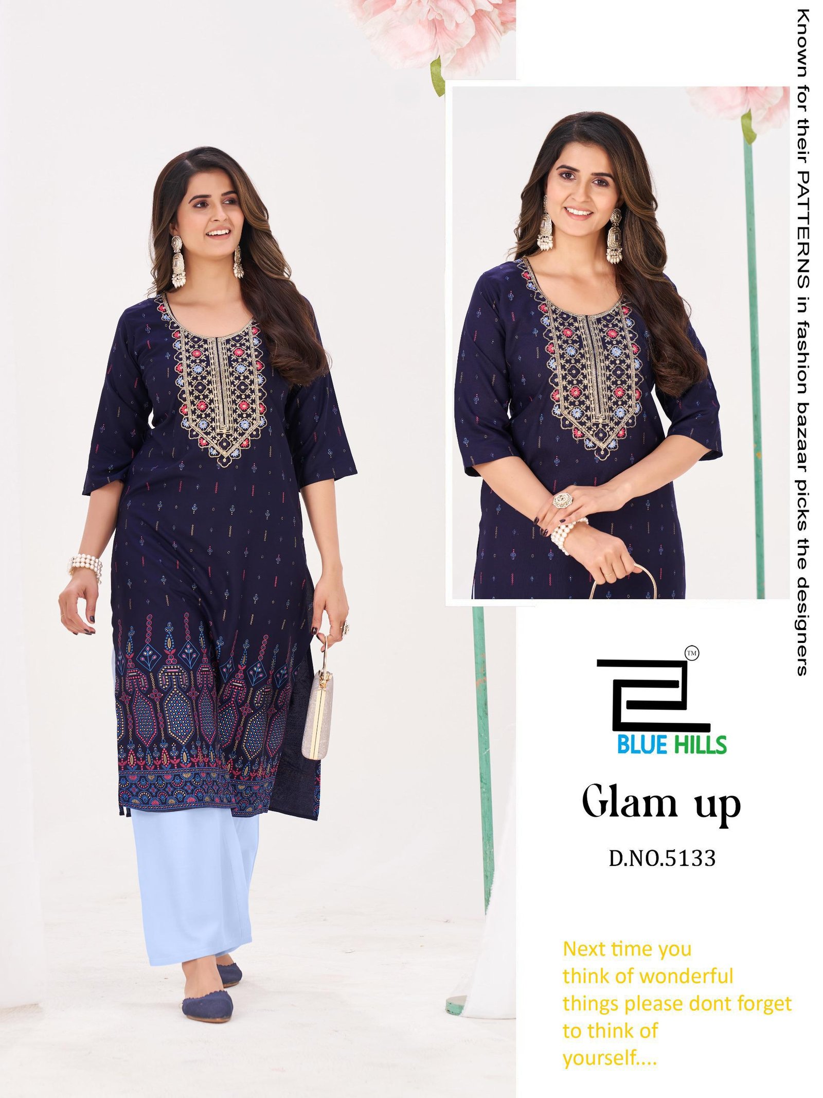 Launching Blue Hills Glam Up Rayon With Work Casual Wear Kurti And Plazzo Collection Wholesale 2026