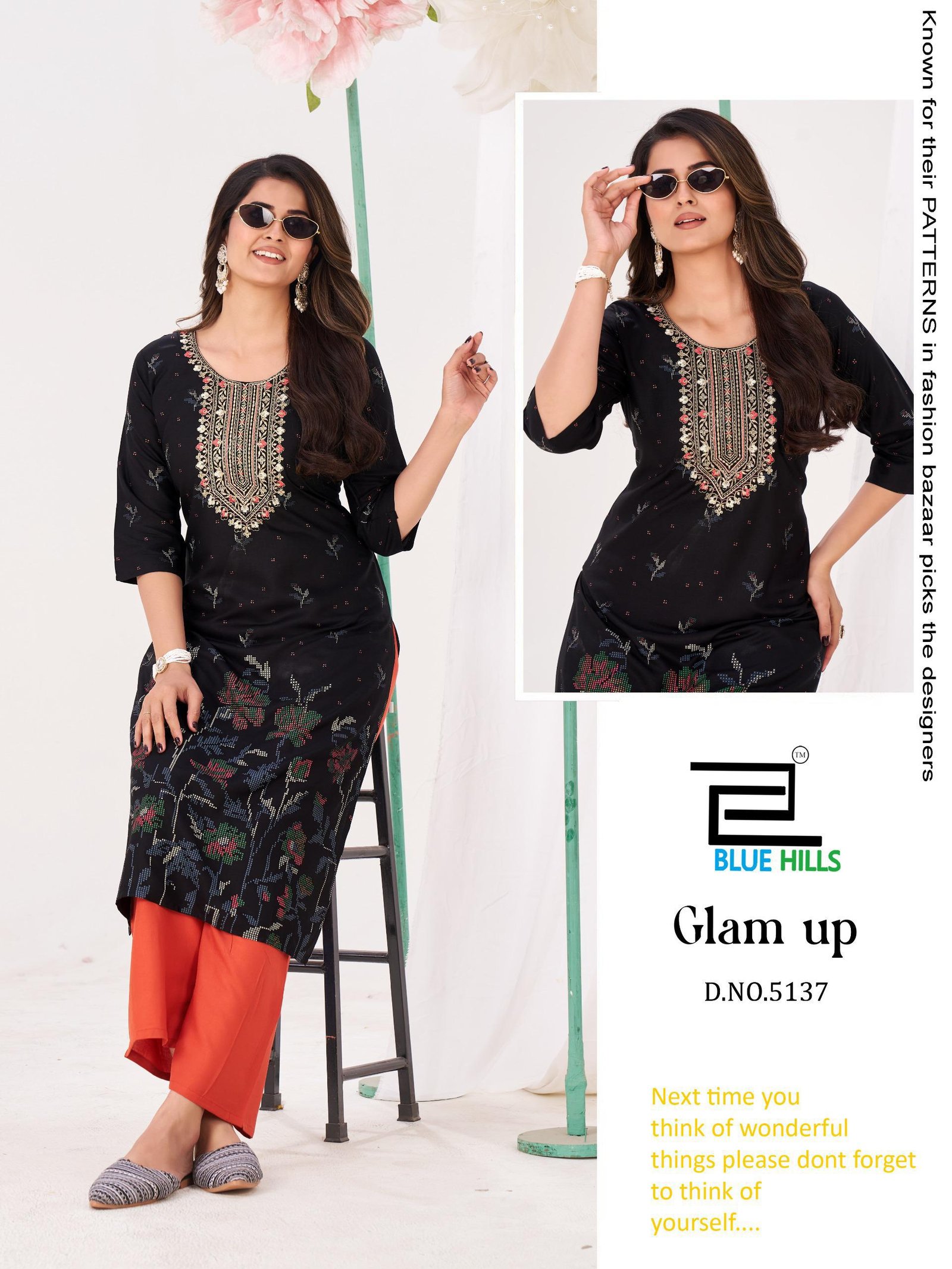 Launching Blue Hills Glam Up Rayon With Work Casual Wear Kurti And Plazzo Collection Wholesale 2026