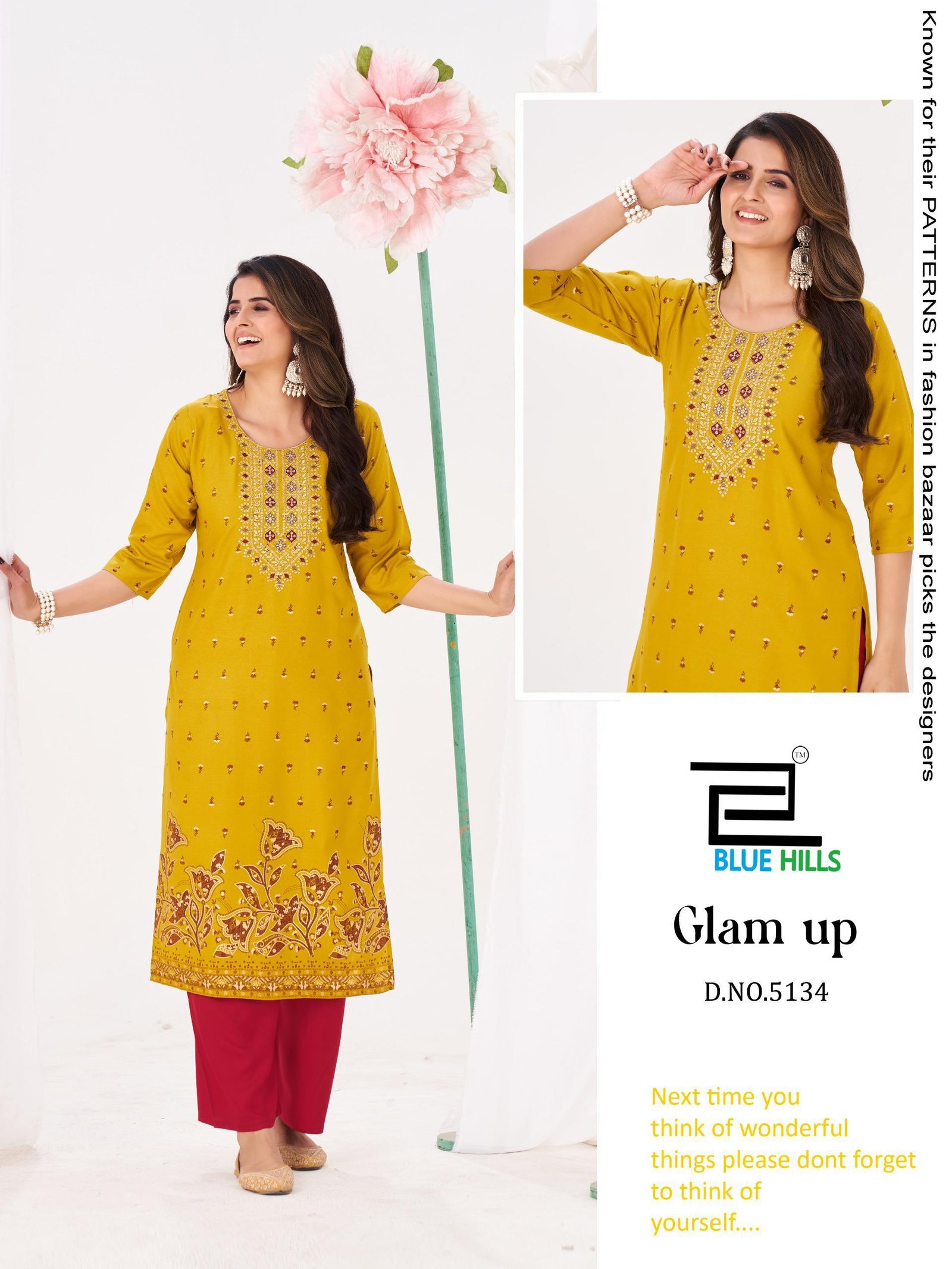 Launching Blue Hills Glam Up Rayon With Work Casual Wear Kurti And Plazzo Collection Wholesale 2026