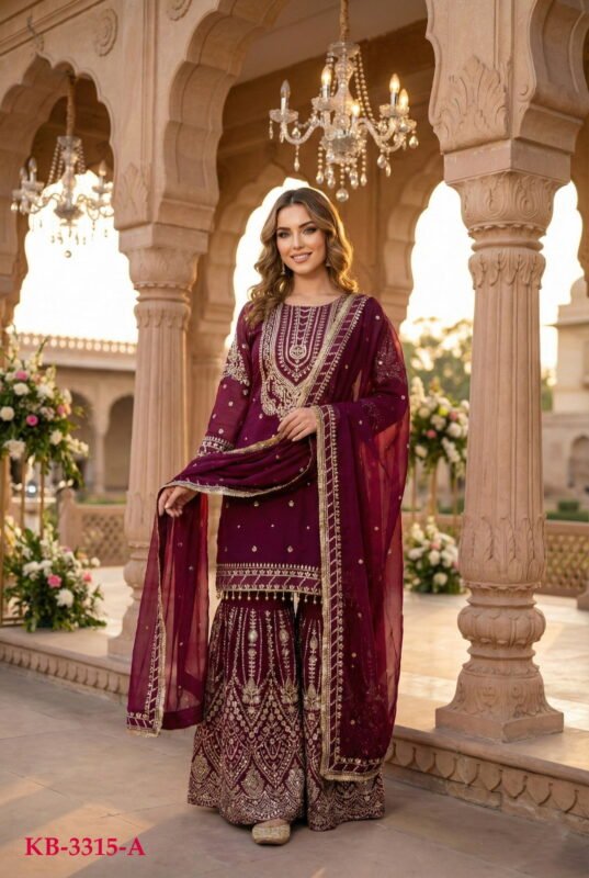 Beautiful Kb 3315 Series Georgette Embroidered Designer Eid Collection Wholesale 2026