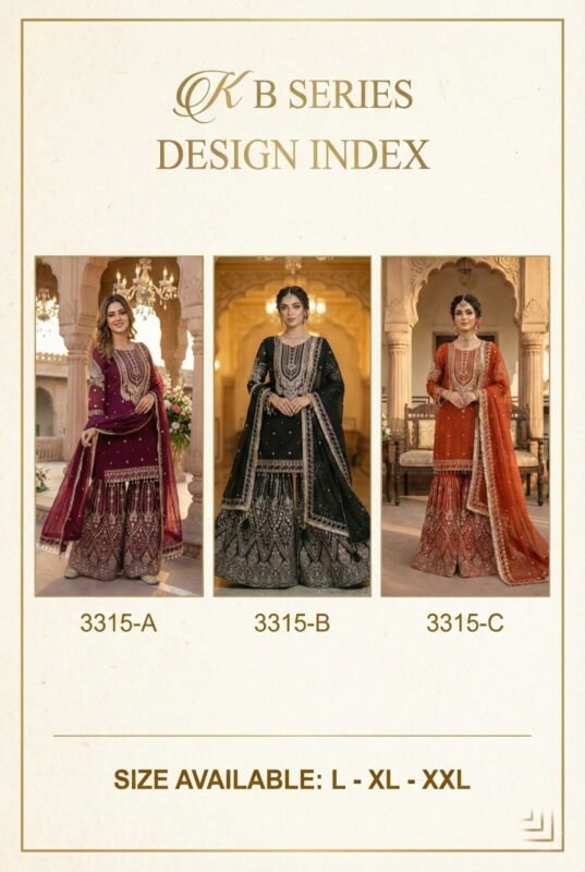 Beautiful Kb 3315 Series Georgette Embroidered Designer Eid Collection Wholesale 2026
