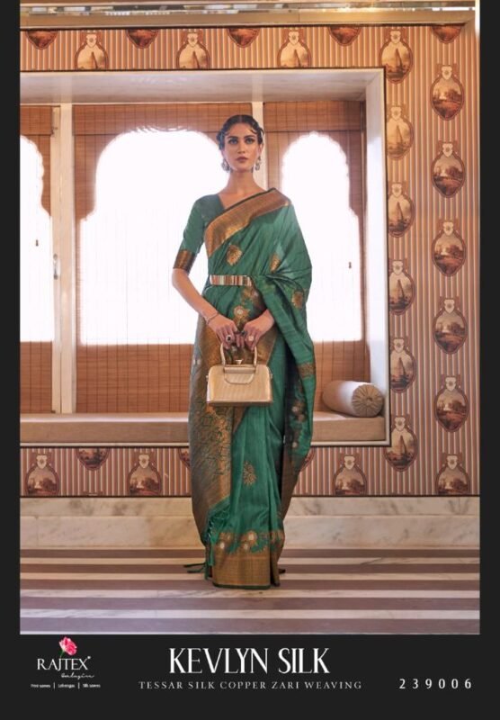Launching Rajtex kevlyn Silk 239006 Tessar Silk Copper Zari Weaving Saree Collection Wholesale 2026