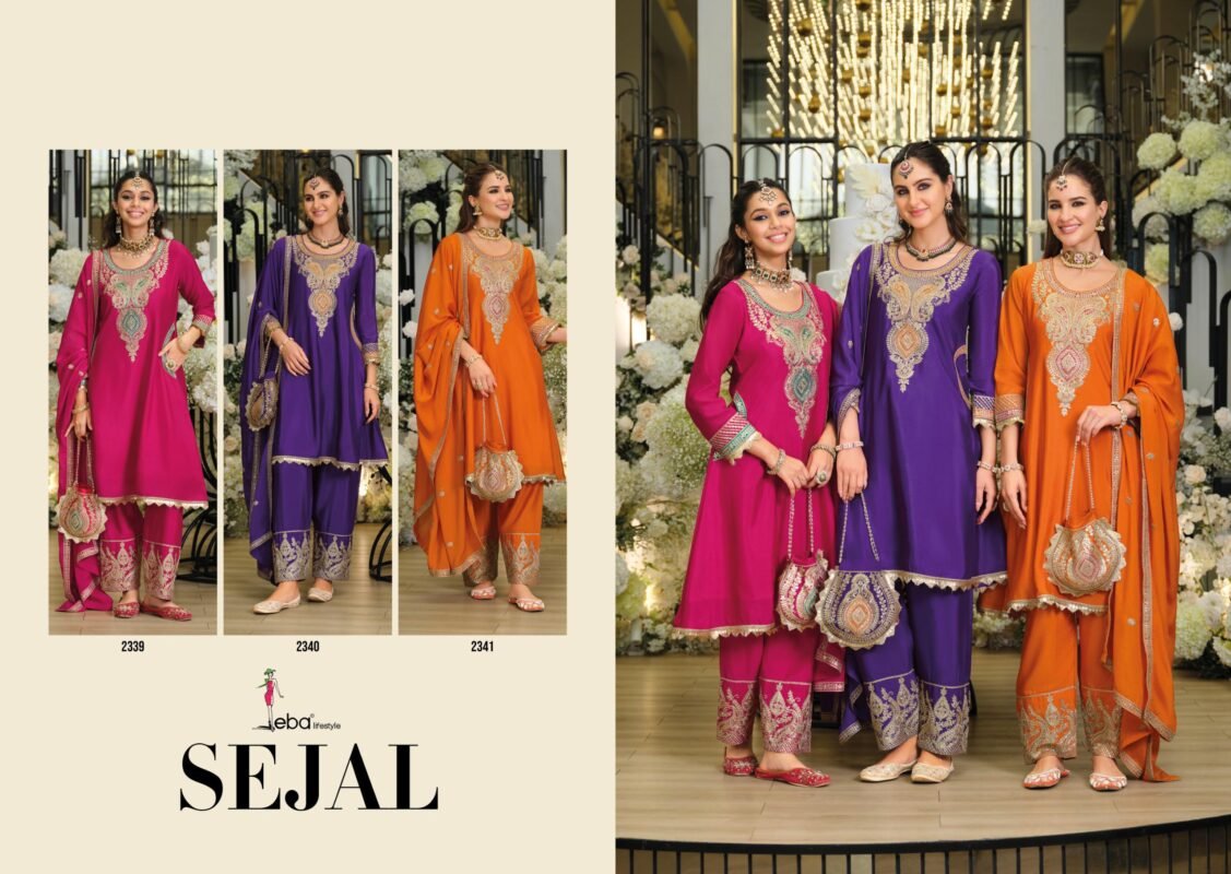 Buy Eba Sejal Chinon With Embroidery Work Top Plazzo And Dupatta Collection Wholesale 2026