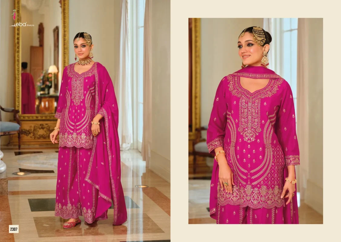 Buy Eba Sargam Chinon With Embroidery Work Top Bottom And Dupatta Wholesale 2026