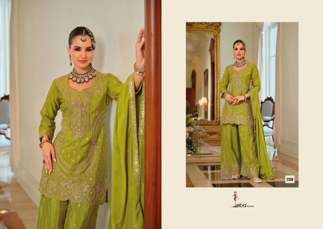 Buy Eba Sargam Chinon With Embroidery Work Top Bottom And Dupatta Wholesale 2026