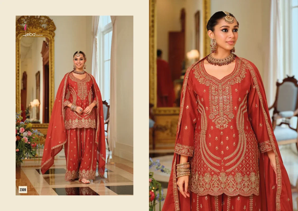 Buy Eba Sargam Chinon With Embroidery Work Top Bottom And Dupatta Wholesale 2026