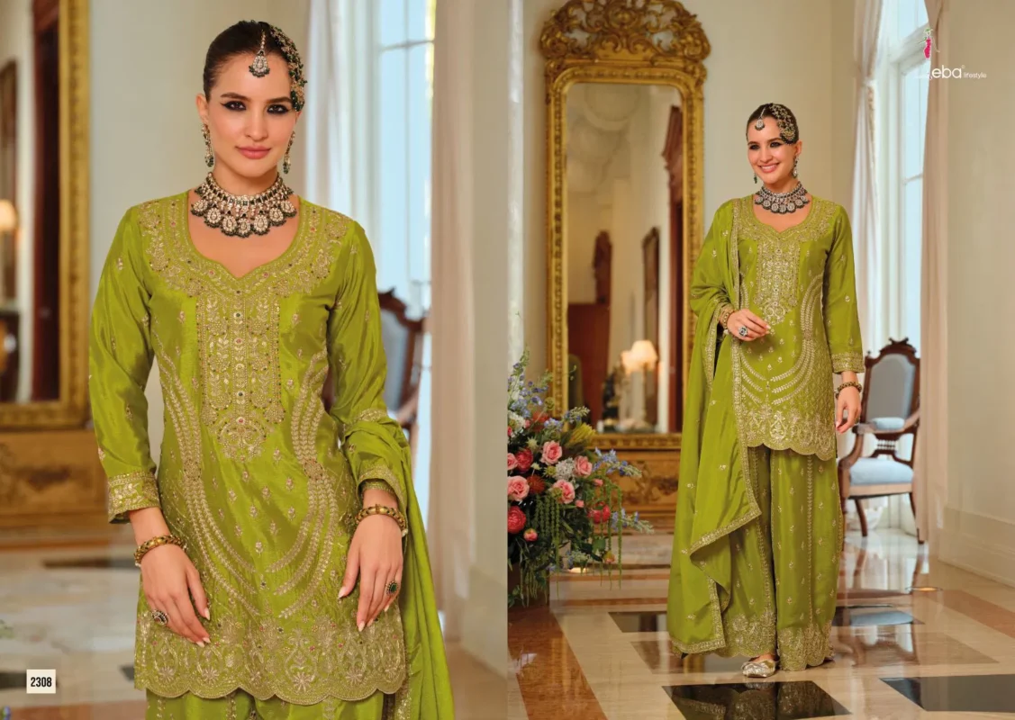 Buy Eba Sargam Chinon With Embroidery Work Top Bottom And Dupatta Wholesale 2026