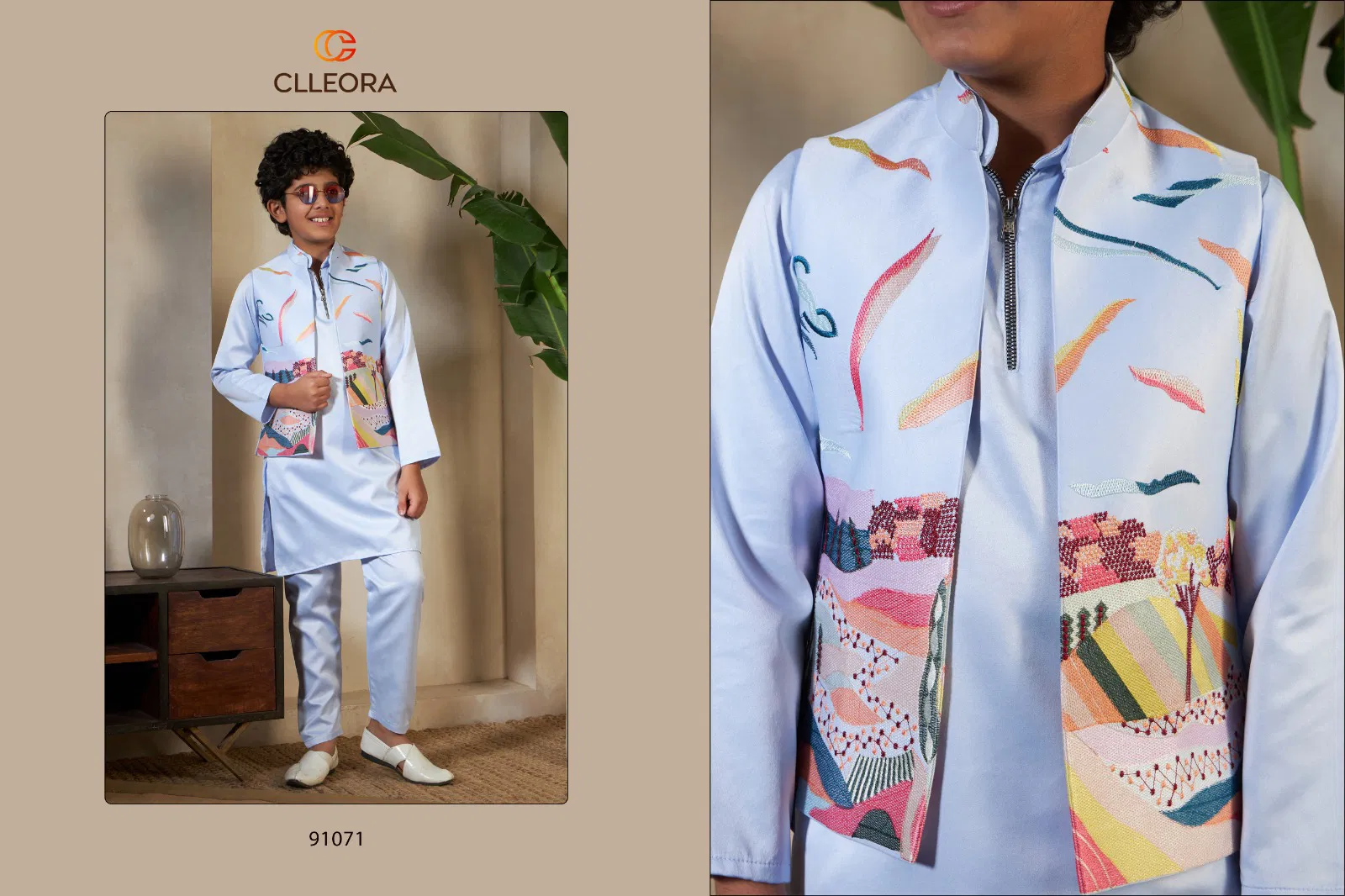 Beautiful Clleora Ethnic Carnival Satin Silk Thread Work Kurta Pant And Koti Wholesale 2026