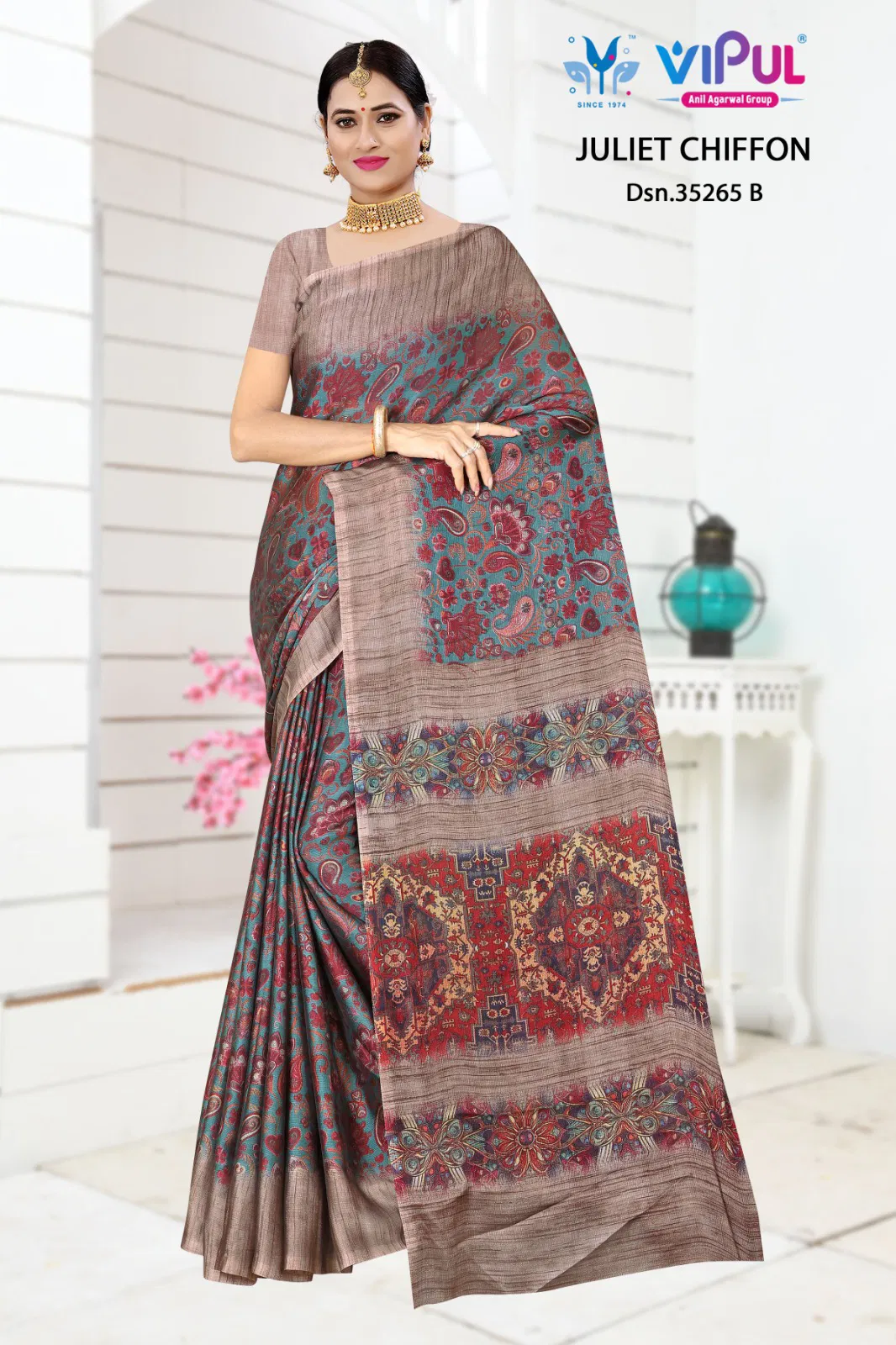 Vipul Juliet Chiffon 35265 A To D Chiffon Printed Saree Collection Wholesale