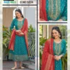Launching Blue Hills Nandini Rayon Foil Print Anarkali Gown With Dupatta Wholesale 2026