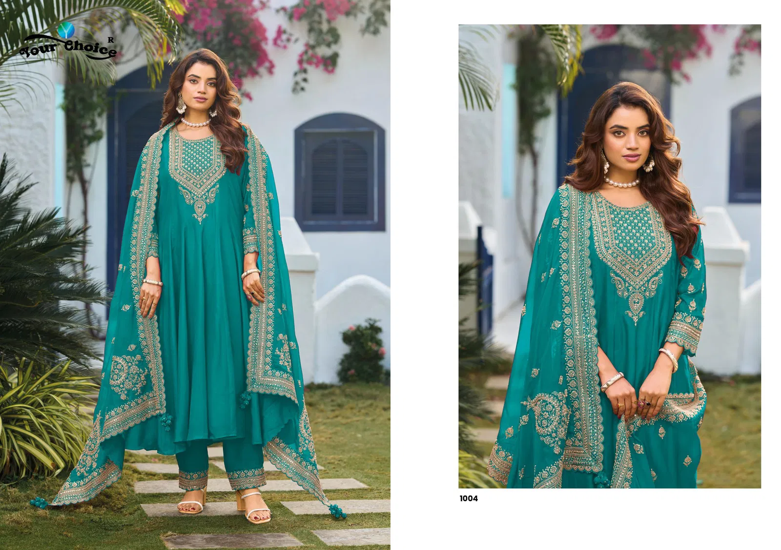 Launching Your Choice Zolla Chinon With Embroidery Work Salwar Kameez Wholesale 2026