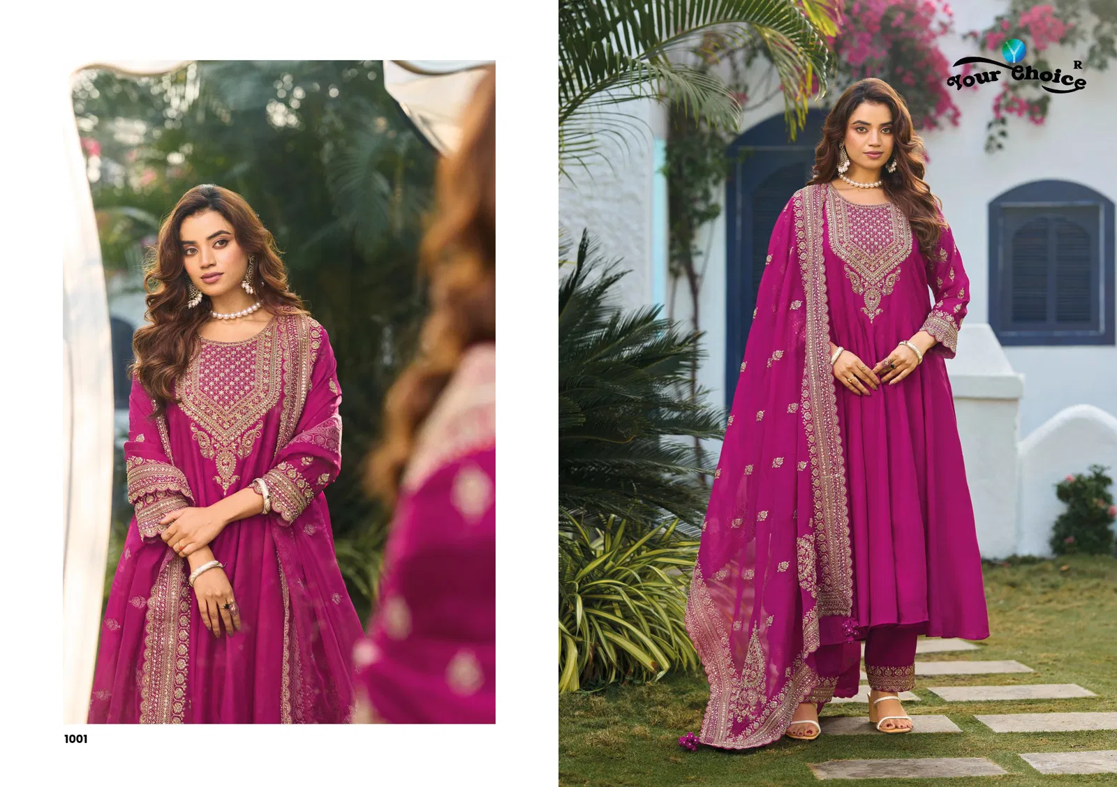 Launching Your Choice Zolla Chinon With Embroidery Work Salwar Kameez Wholesale 2026