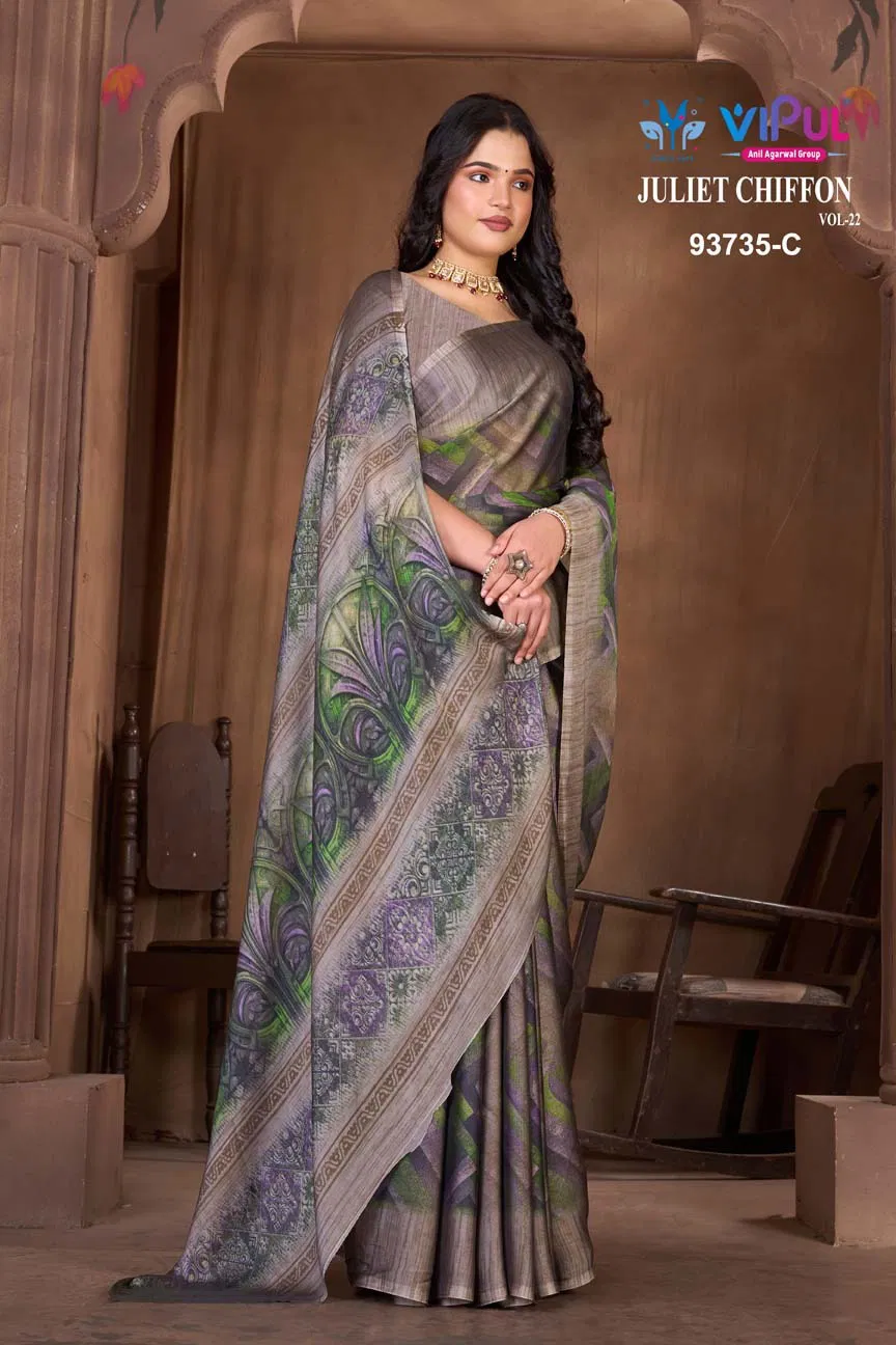 Latest Vipul Juliet Chiffon Vol 22 Chiffon Casual Wear Saree Collection Wholesale 2026