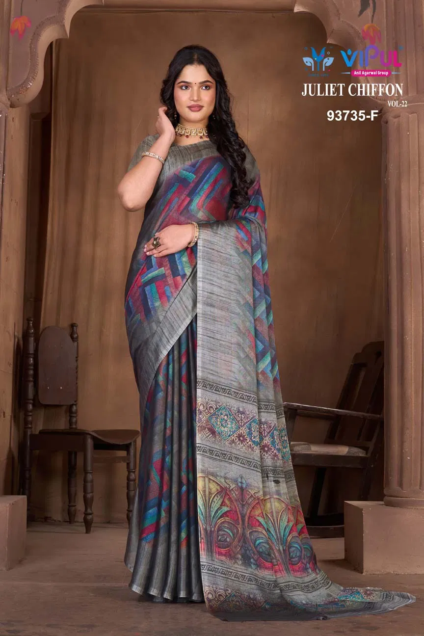 Latest Vipul Juliet Chiffon Vol 22 Chiffon Casual Wear Saree Collection Wholesale 2026