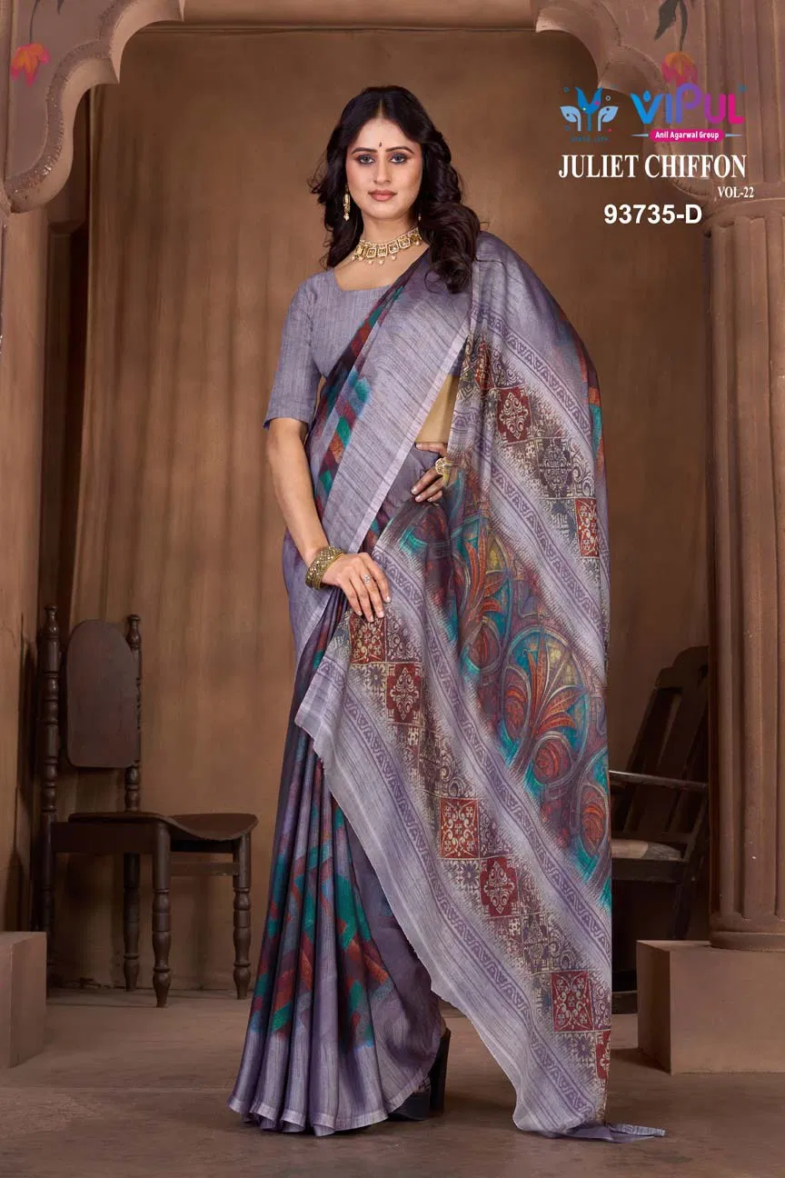 Latest Vipul Juliet Chiffon Vol 22 Chiffon Casual Wear Saree Collection Wholesale 2026