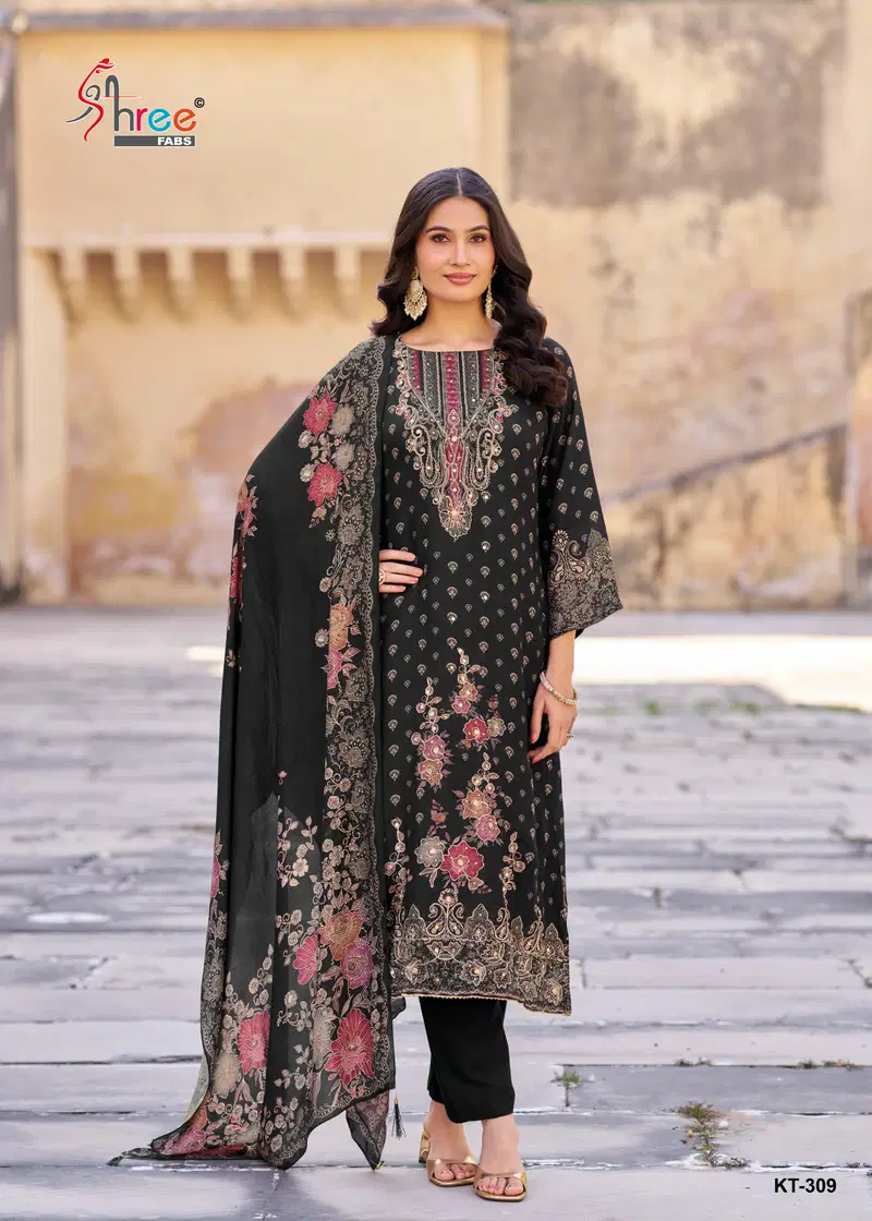 Shree Kt 309 A To D Viscose Maslin Digital Print Salwar Kameez Wholesale