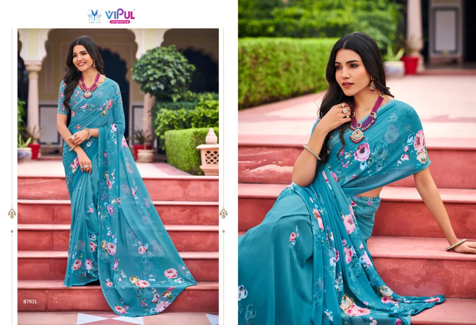 Launching Vipul Twisha Georgette Casual Wear Saree Collection Wholesale 2026