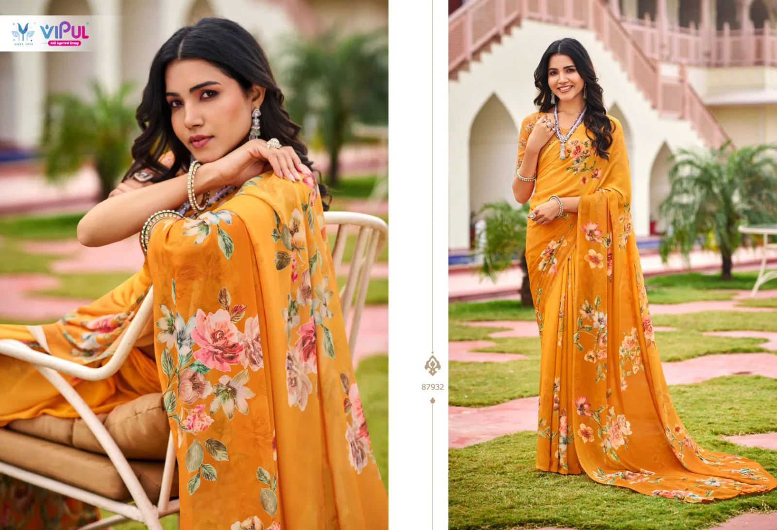 Launching Vipul Twisha Georgette Casual Wear Saree Collection Wholesale 2026